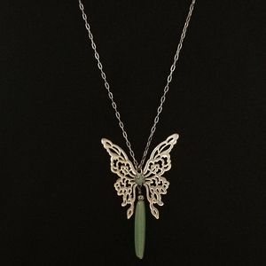 Goldtone Butterfly Pendant Necklace